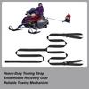 Tow Rope Heavy-Duty Safety Tool With Hook Snowmobile Sled Pull Tow Strap For Winter Off Road Adventures Camping Snowboards Trail