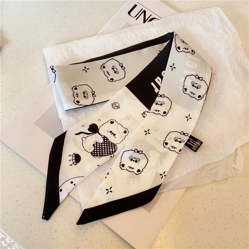 Шелковый шарф Qiandongge, повязка на голову в стиле ретро, завязанный хвост, бант, лента, повязка на голову, повязка на голову Mori Series