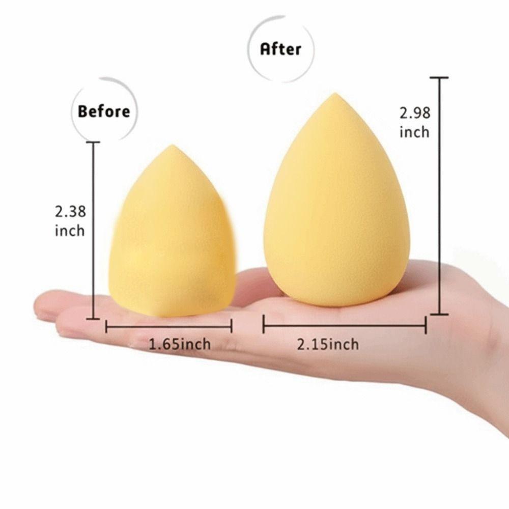 with Egg Case Makeup Sponges Set Yellow Face Makeup Tools  for Foundation Application