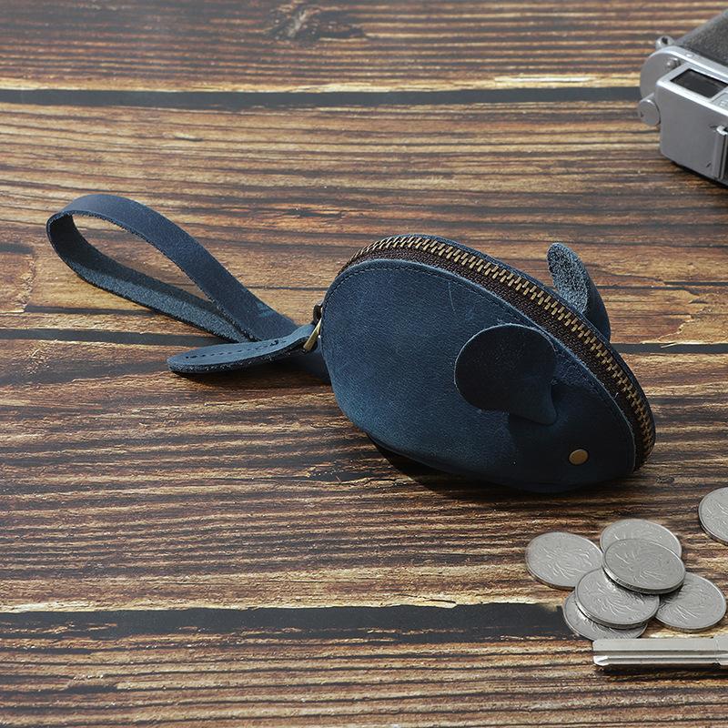 Кошелек для монет из натуральной кожи, мультяшный чехол для ключей, многофункциональная ручная сумка для хранения, маленький кошелек