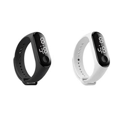 LED Touch Sports Fashion Silicone Band Wrist Watch 1+1 2pcs