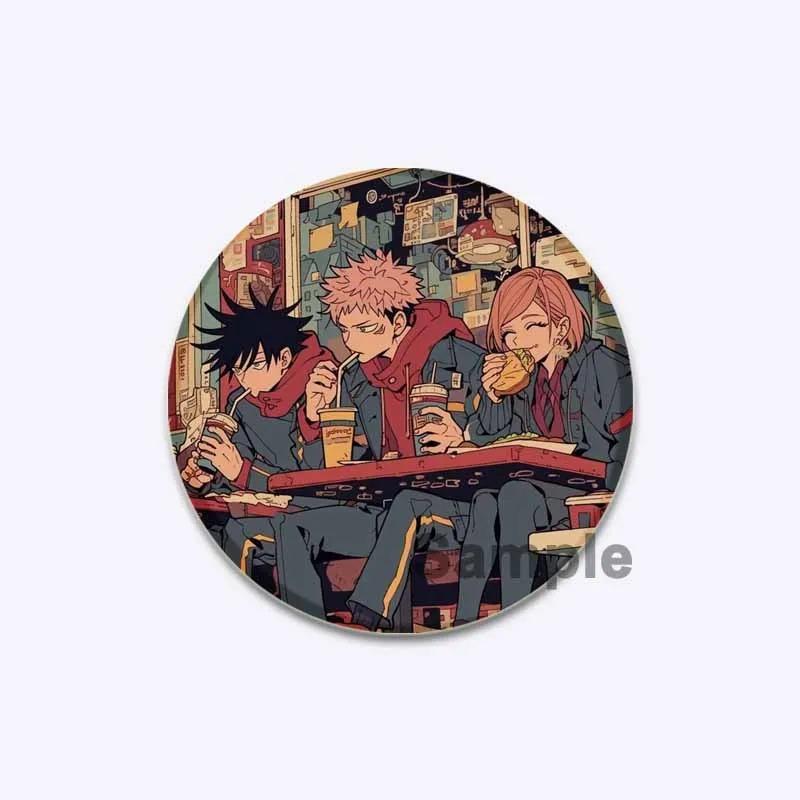 32/44/58mm Anime Jujutsu Kaisen Pins,Cartoon Figure Gojo Satoru Yuji Itadori Badge,Handmade Brooches,Breastpin for Backpack Clothes Gifts