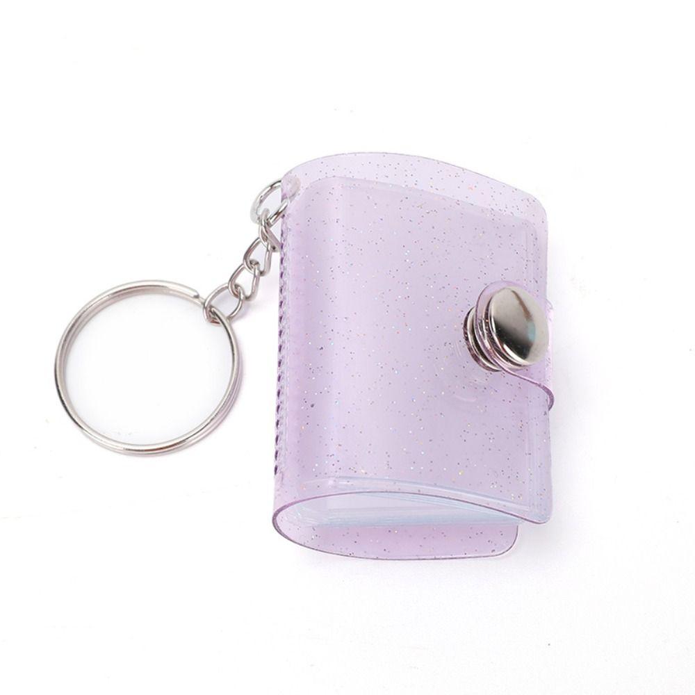 Простой держатель для фотокарточек с брелком для ключей, портативный карманный альбом для парных памятных дат