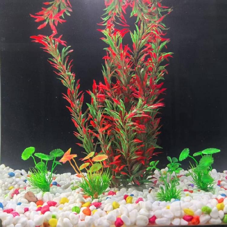 2 лота Искусственный шелк и пластик Водное растение Цветное Симулированное подводное для домашних или офисных аквариумов