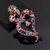 Chic Rhinestone Heart Duckbill Clip: Korean Style Elegant Bun Maker Hair Accessory.