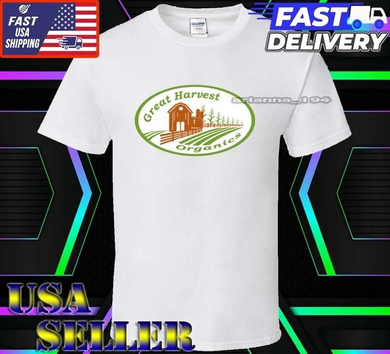 Новая футболка с логотипом Great Harvest Organics, смешная, американская, унисекс, размеры S-5XL