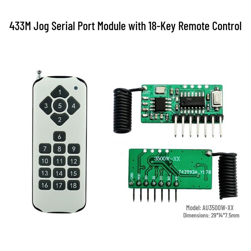 4-Channel 433MHz Superheterodyne Wireless Receiver Module - Learning Type 1527