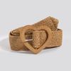 Boho Belt Love Buckle Natural Pastoral Elastic Pp Grass Women's Belt Versatile Vacation Belt