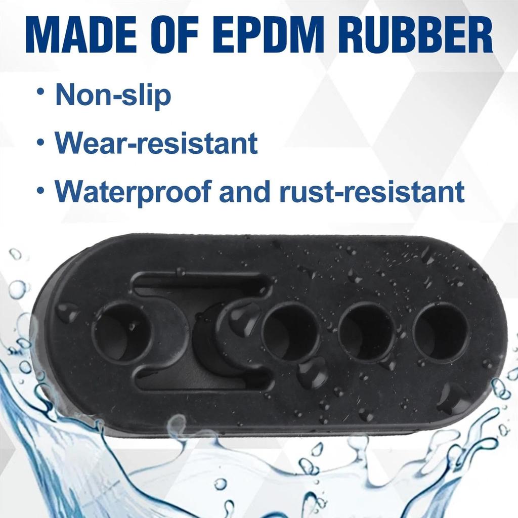 LEONTOOL Muffler Hanger, 4 Holes, Reinforced Rubber Bushing, Set of 4, Muffler Hanging Rubber,