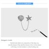 WOSTU Starfish Stopper Charms 925 Sterling Silver Tropical Starfish & Shell Safety Chain Charms