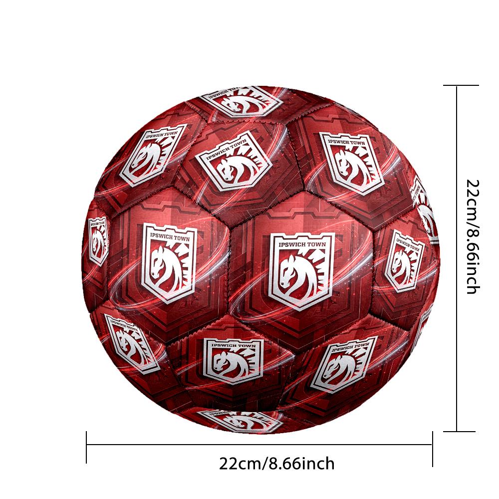 Ipswich Town FootballPrinted Size 5 Soccer Bball, Anti Slip Adult Match Football Souvenir for Football Fans