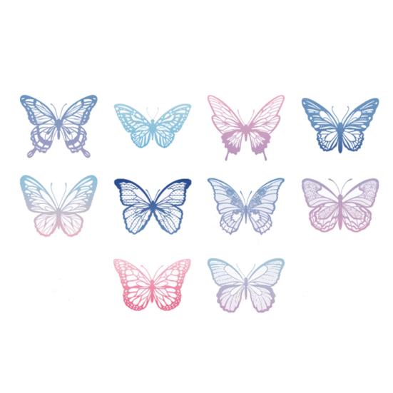 20 шт. полых резных наклеек-бабочек, украшения, 3D-ослепительные зеркальные металлические наклейки-бабочки для скрапбукинга, расходных материалов для журналов