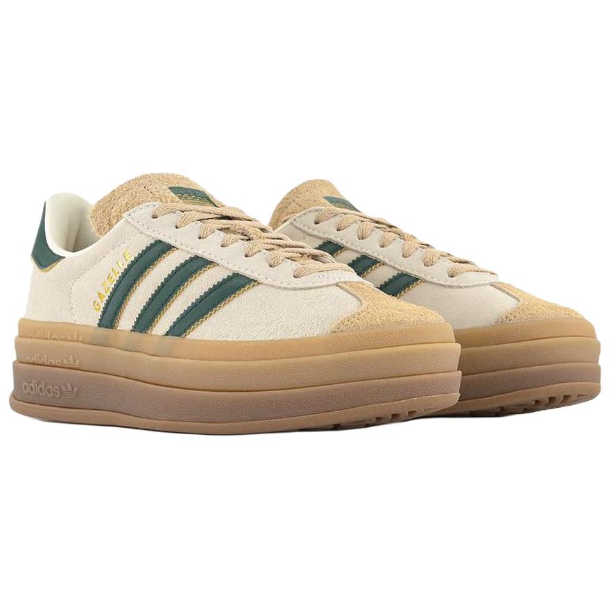 adidas Gazelle Bold Magic Beige Collegiate Green Женский ID7056