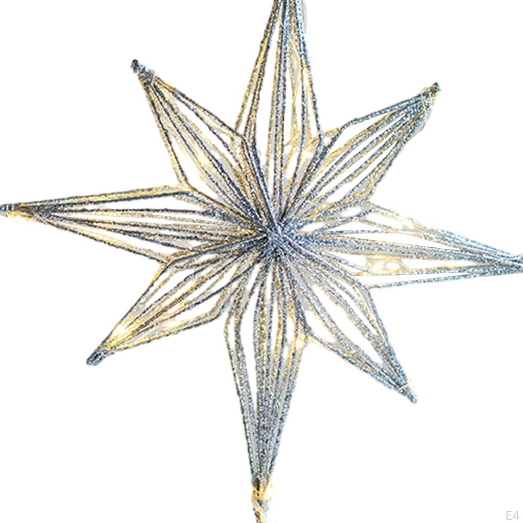 Верхушка рождественской елки Блестящая звезда Верхушка дерева с подсветкой Железное искусство