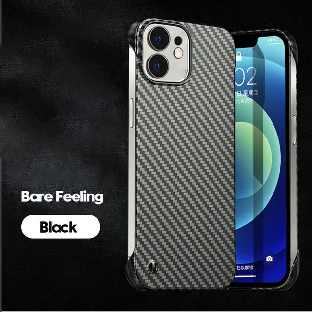 Ультратонкий безрамочный матовый чехол из углеродного волокна для Iphone 13 12 Mini 11 Pro Max I Phone 13 Promax X Xs Xr 7 8 Plus Se 3