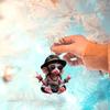 Christmas Monkey Pendant 2D Acrylic Hanging Ornament Cartoon Monkey Xmas Tree Ornament Car Interior Accessory Gift for Animal Lovers