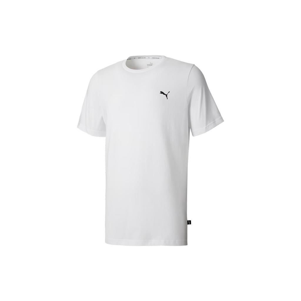 Puma Мужская футболка с принтом логотипа, круглым вырезом и короткими рукавами, белая 847216-02
