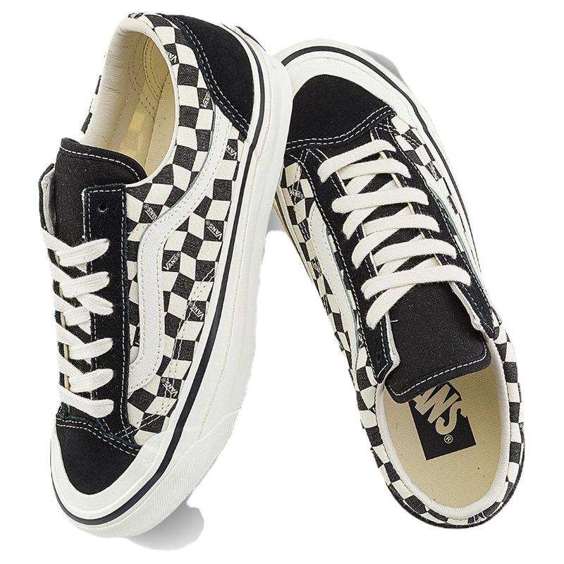 Vans Old Skool 36 Reissue Daily Versatile Comfort Fashion Low Top Canvas Shoes Unisex Black White VN000MT6BPQ