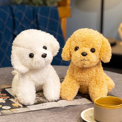 19/24 см милая плюшевая игрушка собака мягкая игрушка щенок плюшевые игрушки милая белая собака кукла подарки на день рождения девочка дети
