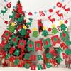 Флаг Рождественский Декоративный Подвесной Домашний Товары для Вечеринок Флаг Вытягивание 1 комплект Рождественский Новый Буквенный Цвет Треугольный Флаг Ручной Работы