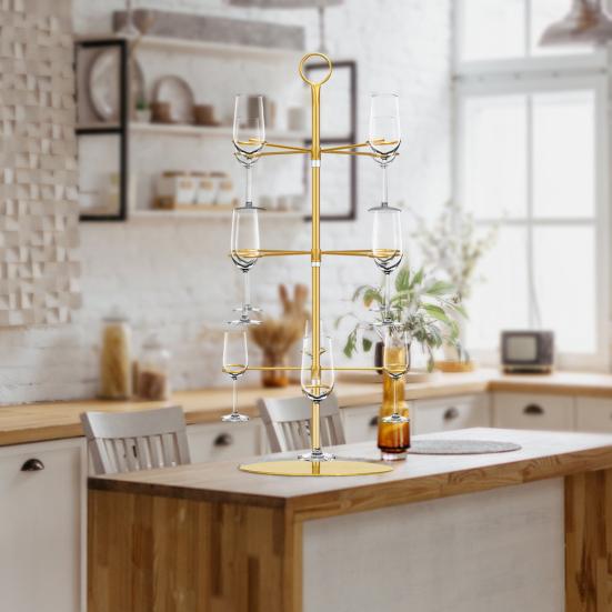Металлическая башня-подставка для шампанского, 3-х уровневая стойка для бокалов для вина, для вечеринок