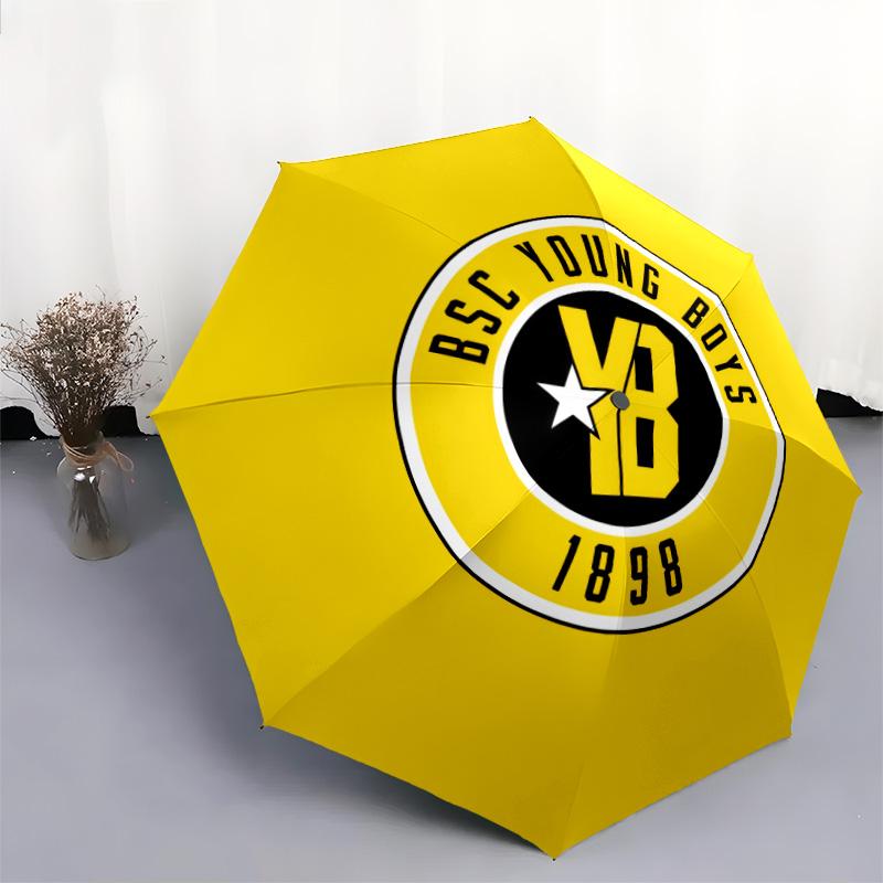 Узор BSC Young Boys, автоматический складной зонт, портативная и складная конструкция, 8 спиц, рождественский или праздничный подарок.