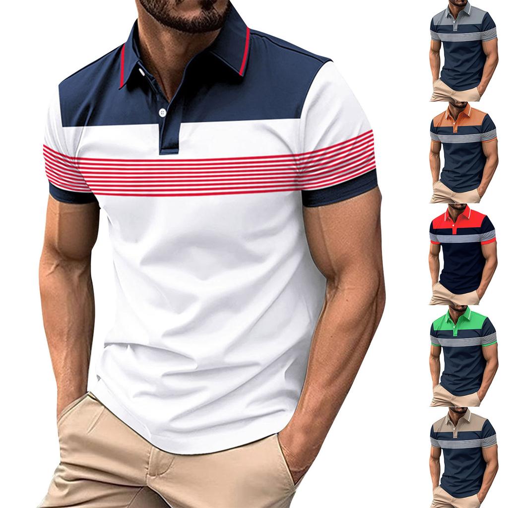 Men's Summer Leisure Culture Breathable Short Sleeved Shirt Top