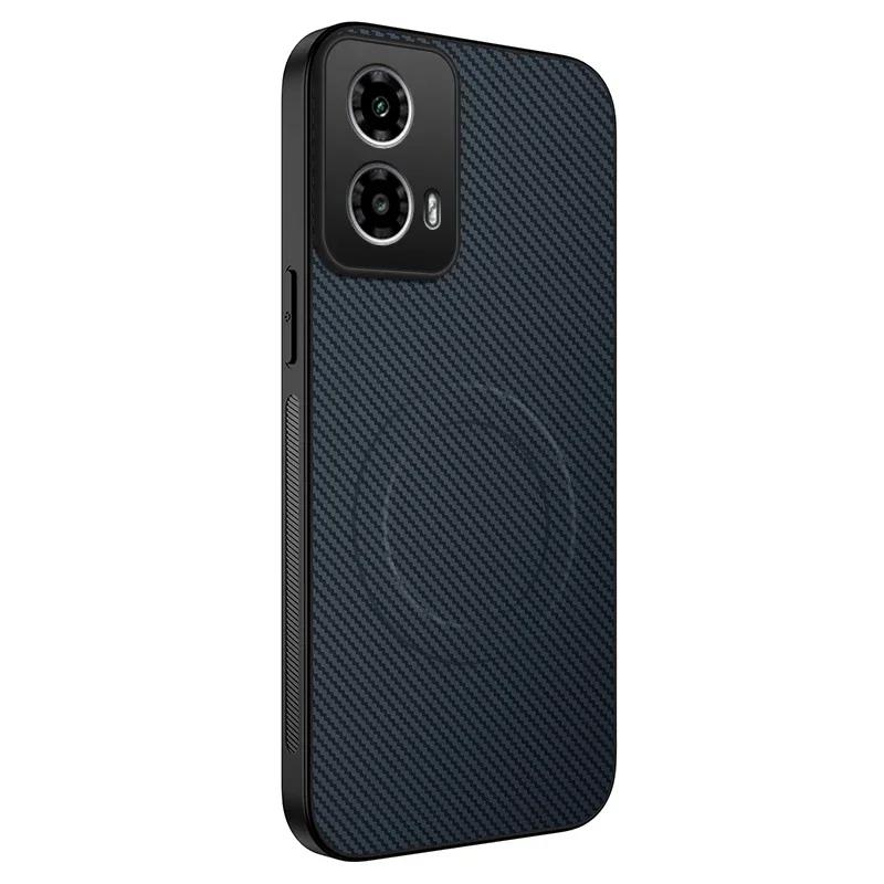 Чехол из углеродного волокна с магнитной беспроводной зарядкой для Motorola Moto Edge 50 NEO 50 Fusion 50 Ultra, противоударный силиконовый чехол