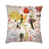 Чехол для подушки Basquiats New York Street с граффити 60x60 см, полиэстер, наволочка для дивана, квадратная наволочка, декоративная домашняя наволочка
