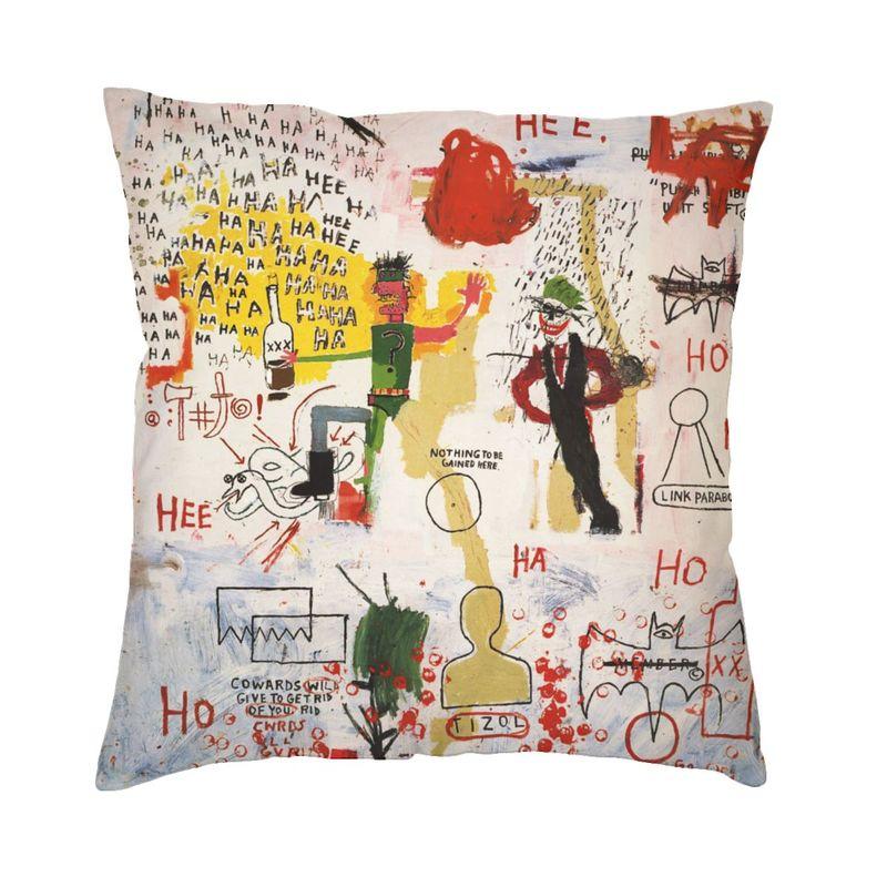 Чехол для подушки Basquiats New York Street с граффити 60x60 см, полиэстер, наволочка для дивана, квадратная наволочка, декоративная домашняя наволочка