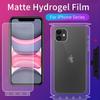 2in1 Front Back Surround All Full Cover Matte Screen Protector Soft Film For iPhone 16 15 14 13 12 Mini 11 Pro XR X XS Max 8 7 6 6S Plus SE 2020