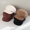 Autumn New Octagonal Hat for Women Versatile Beret British Style Retro Face Showing Small Woolen Newsboy Hat Trendy