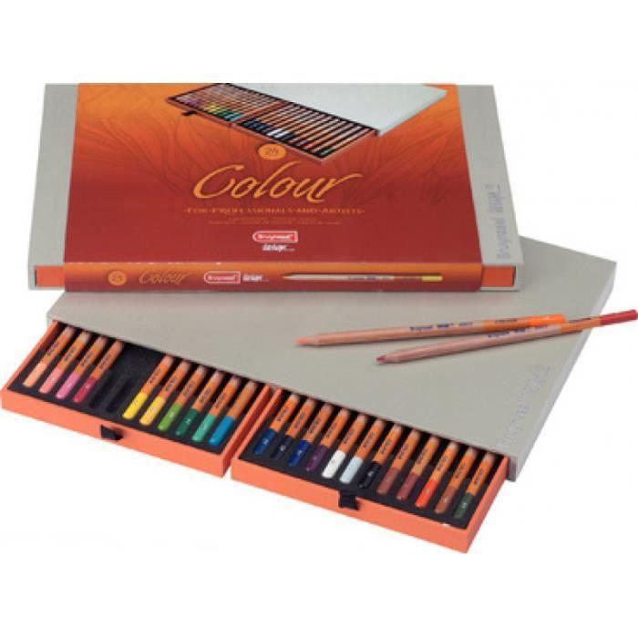 Crayon de couleur - Bruynzeel - Design Colour - Boîte de 24 - Multicolore - Pour enfants