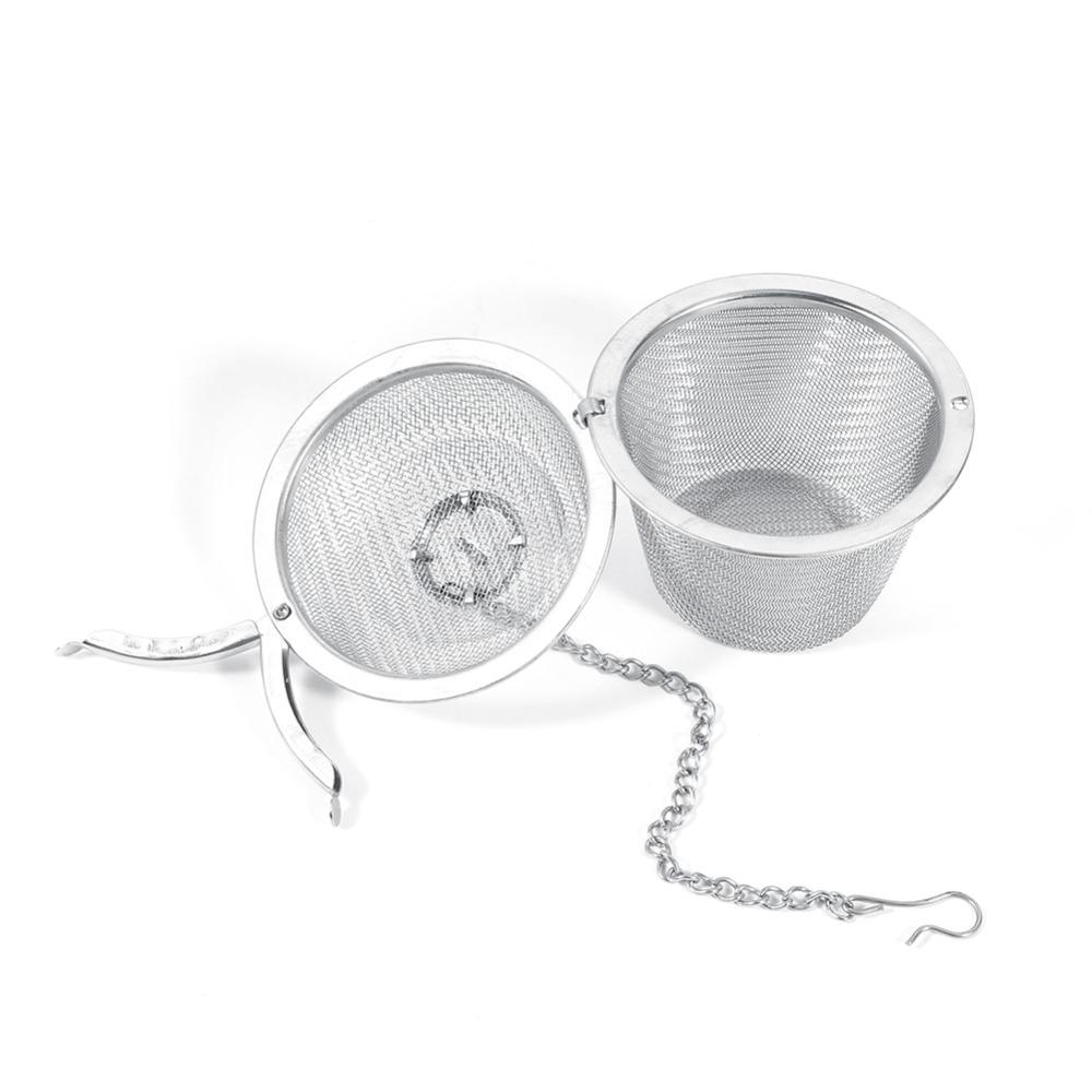 2Pcs 6.5cm Mesh Tea Strainer Stainless Steel Loose Tea Diffuser Tea Ball Infuser For Spices
