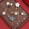 Antique Brooch Female High-end Sense High-end Court Temperament Elegant Pearl Pin Cheongsam Placket Hanfu Accessories Corsage