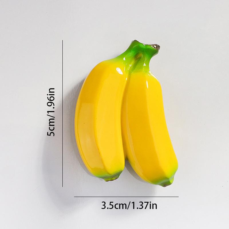Resin Fruit Magnetic Patch Simulation Food Fridge Magnetic 3D Fruit Refrigerator Sticker AVE