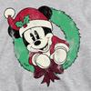 Mickey Mouse Childrens/Kids Wreath Heather Christmas Hoodie