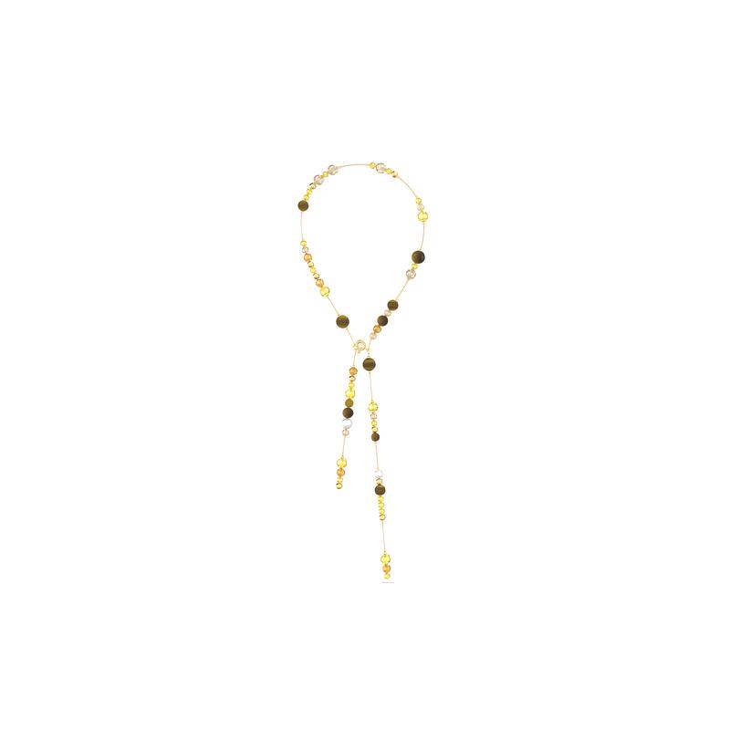 Swarovski Casual and exquisite Y-shaped necklace for women, yellow 5618299