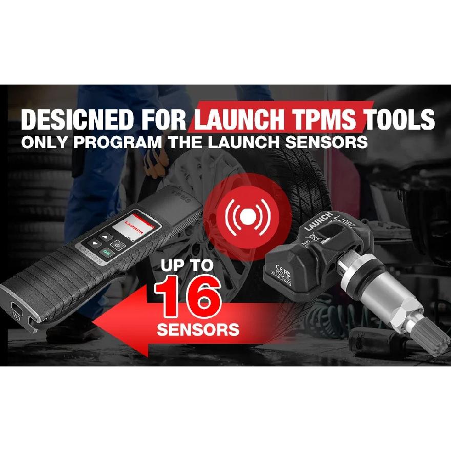 LAUNCH X431 TSENSOR-05 Универсальный датчик TPMS 315 МГц/433 МГц Двойная частота Регулируемый угол Резиновый клапан Монитор давления в шинах