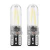 Pair of 8 28V W5W T10 Glass COB Filament LED Car Reading DRL Turn Signal LED Bulb White Light