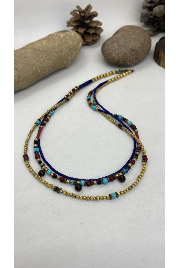 Подарок на день рождения, этническое подлинное хиппи, богемное модное ювелирное ожерелье ручной работы