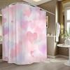 1pc Bathroom Shower Curtain for Wedding Anniversary Celebration, Love Charity, Includes 12 Hooks, 70.87x70.87inch Home Decor