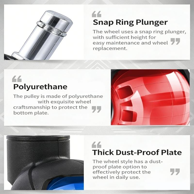 11x22mm Standard Size PU Ball Casters for Office Chairs Featuring Noise Movement Smooth 360 Rotations and Scratch Resistant Design