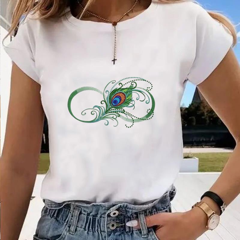 Asian Size-Print Graphic Tee Butterfly Style Trend 90s Casual Women's Clothing Summer Top Ladies Female T Fashion Short Sleeve T-shirt