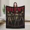 Silent Hill Blanket Flannel Print Halloween Horror Breathable Super Soft Throw Blankets for Bed Car Bedding Throws
