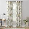 Vintage Herbaceous Floral Texture Curtains for Living Room Bedroom Study Decor Curtain Modern Kitchen Window Curtains