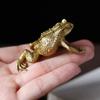 6cm Brass Toad Figurine Brass Lucky Animal Frog Figure Model Statue Sculpture Toy Desktop Feng Shui Decoration Ornament Festival