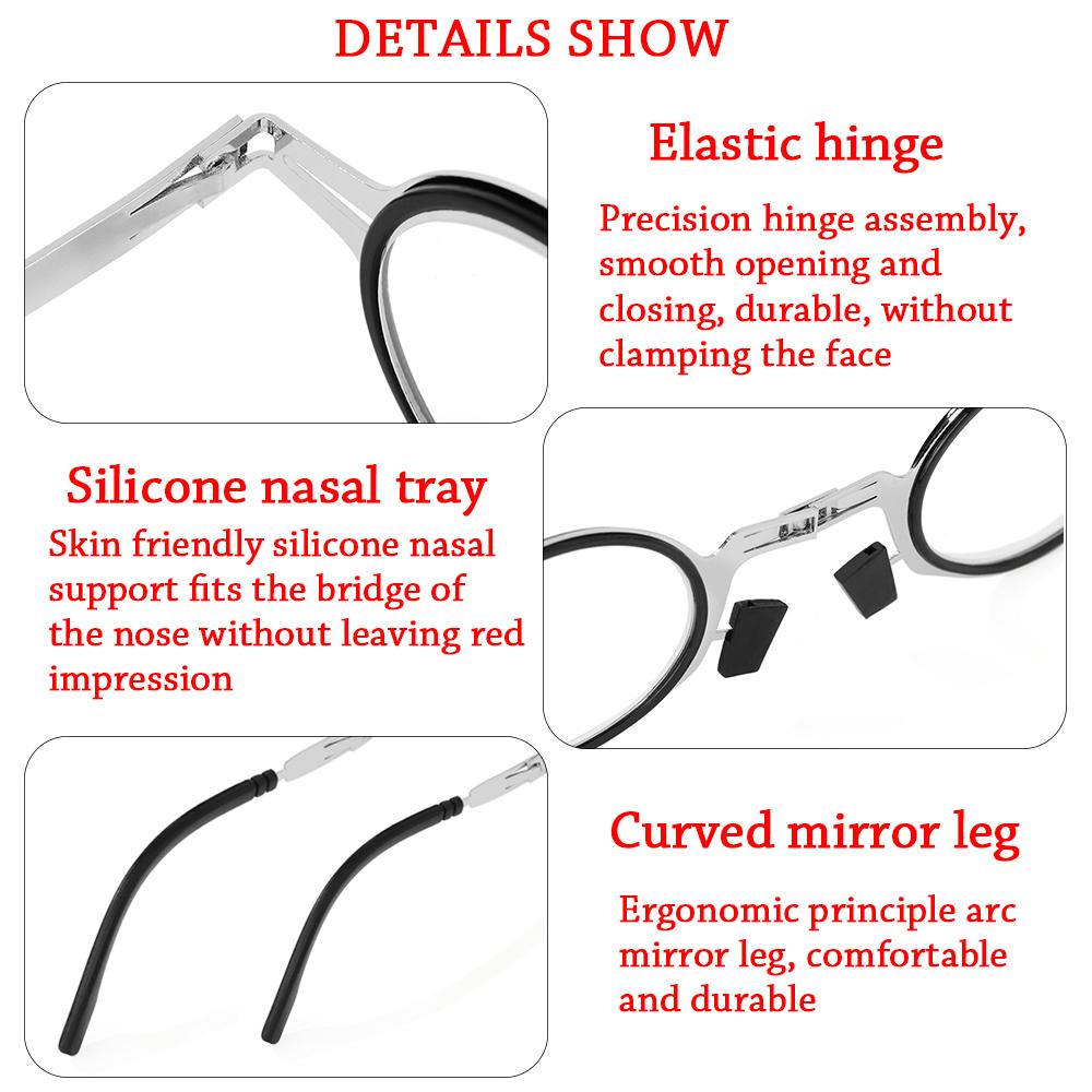 Men Women With Case Folding Portable Ultra Light Frame Anti-Blue Light Eyeglasses Reading Glasses