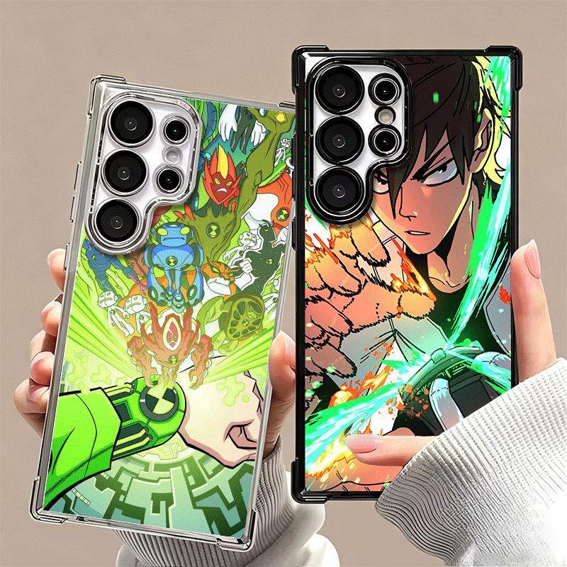 Мультяшный чехол с покрытием Ben 10 для Samsung Galaxy S24 S25 FE S26 Edge S23 Ultra S22 S21 Plus S20, противоударный чехол с подушкой безопасности