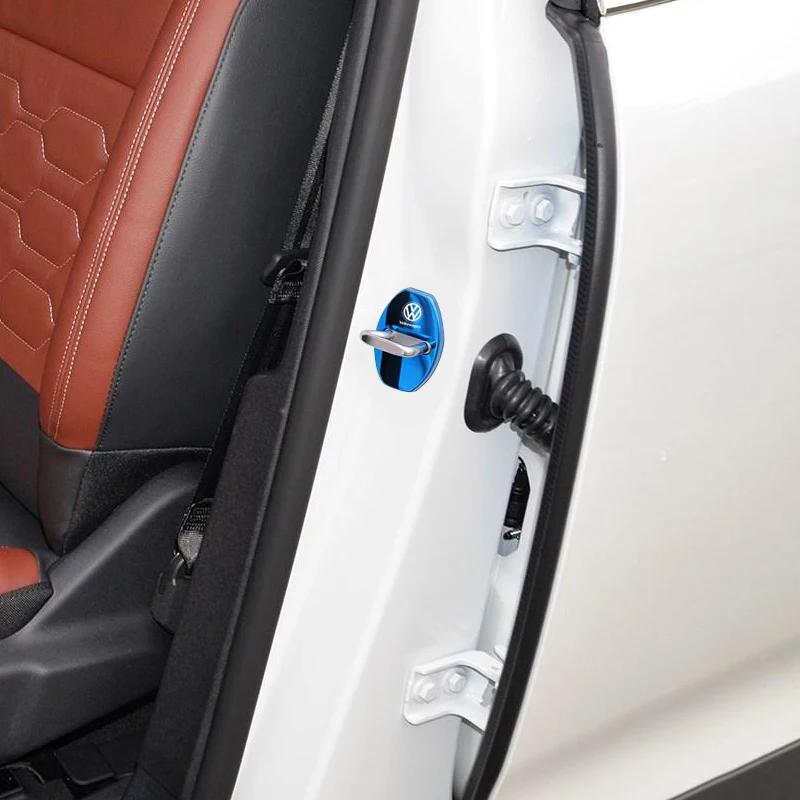 VW GTI GOLF 2026 Hot For VW VOLKSWAGEN 4Pcs Car Door Lock Protective Cover Stickers Auto Accessories For  Volkswagen VW RLine R 